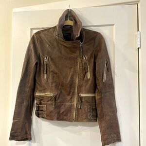 All Saints butter soft leather biker / moto jacket